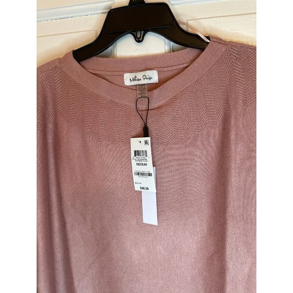 Melissa Paige Dusty Rose Sweater size M NWT - Picture 2 of 4